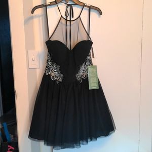Beautiful black and silver short dress